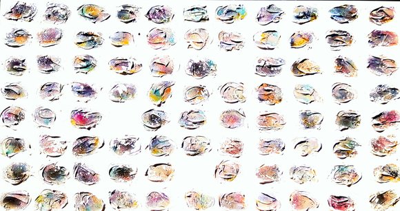 Colourful Oyster Acryl / Mischtechnik / Haptik