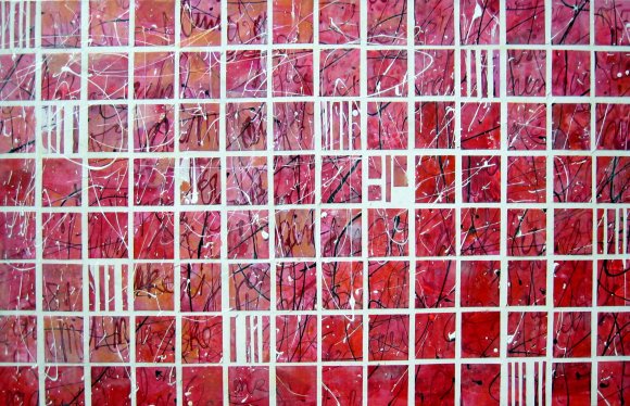 Fenster-XIX  Acryl / Mischtechnik / Collage