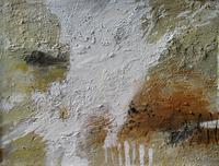 Rub al Khali  Acryl / Haptik aus Champagner-Kreide mit Sand aus der Rub al Khali